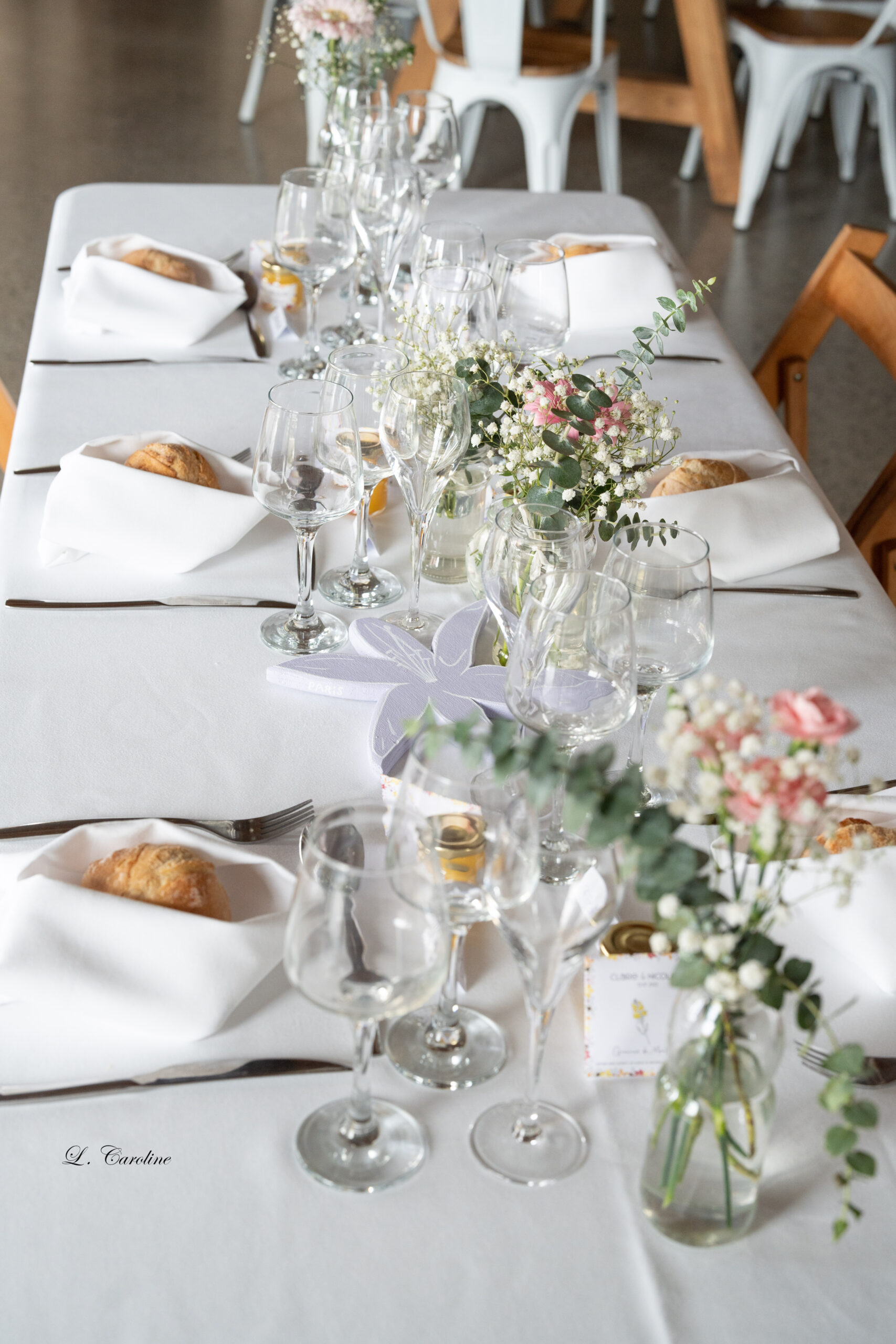 Table décoré pour un mariage